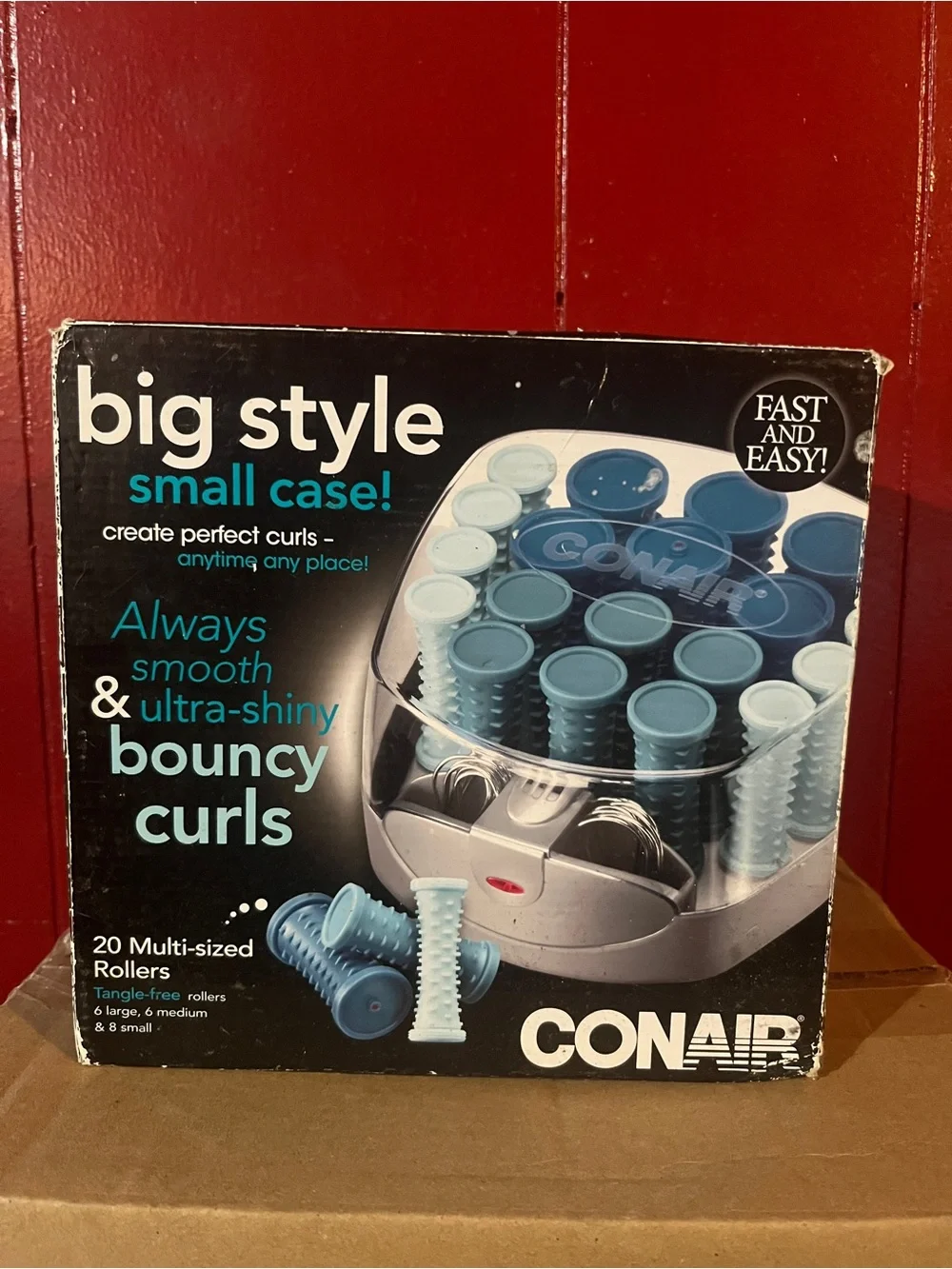 Conair Big Style Small Case - Light Blue Hair Rollers Set